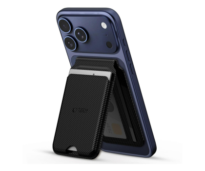 Etui / obudowa na smartfona Tech-Protect Magwallet Stand Magsafe Universal RFID Card Holder Carbon